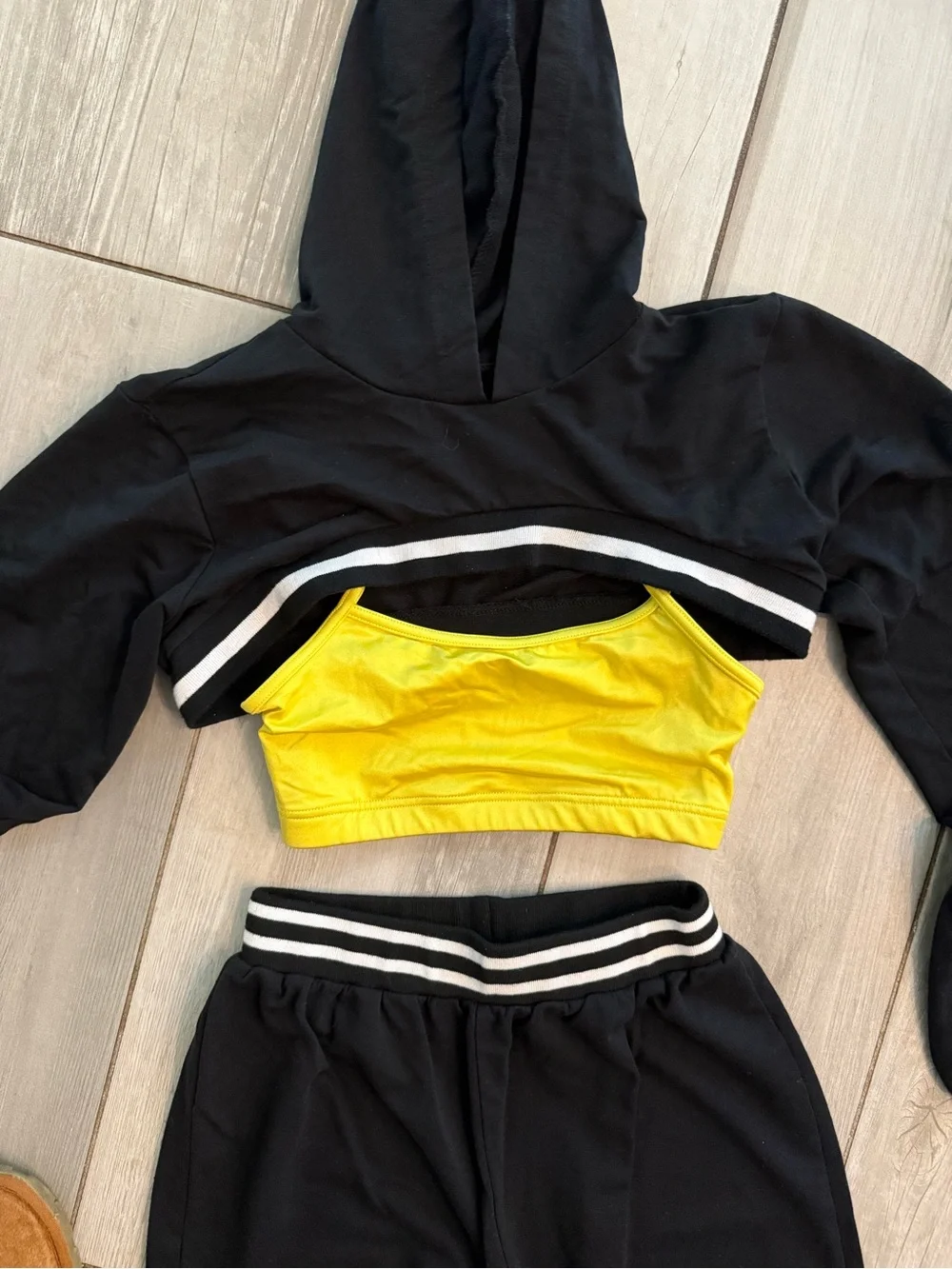 Weissman Black and Yellow Teen Dance Ensemble with White Trim